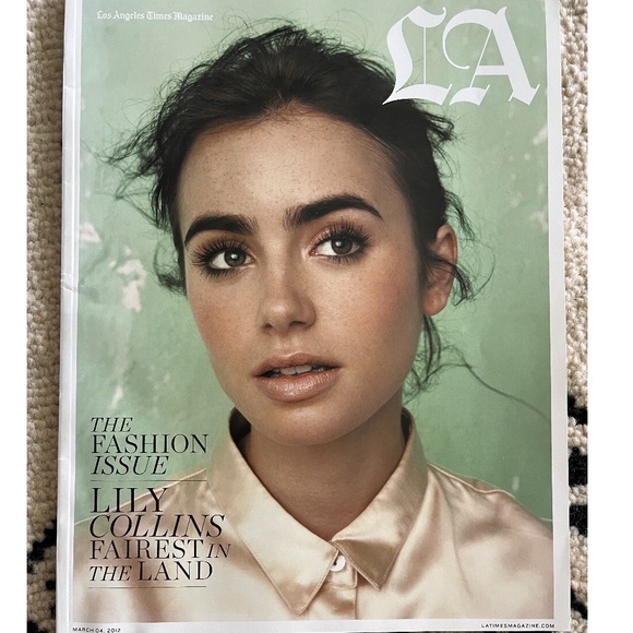 Vintage Lily Collins Cover - LA Times Magazine - The Fashion Issue March 2012 - Picture 7 of 13